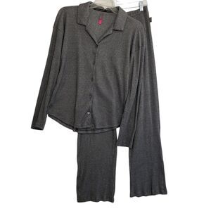 Vince Camuto Women's 2-Piece Set, Medium, Grey, Ribbed, Comfortable and Stretchy